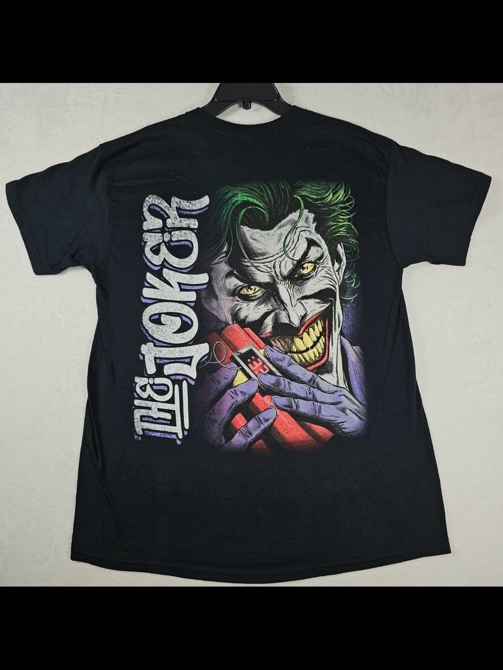 The Joker Shirt Black Graphic Tee Batman Villain CVLA Men's Large DC Comics